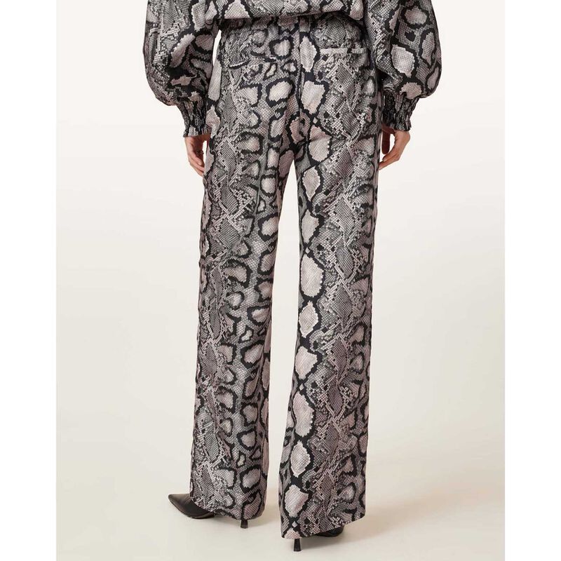 AllSaints Charli Wide Leg Snake Print Trousers image number 1